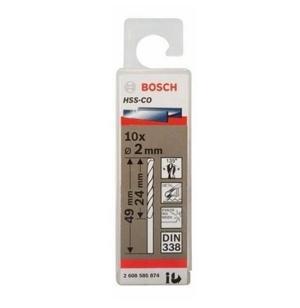 Hộp 10 mũi khoan Inox HSS-Co 2mm BOSCH 2608585874