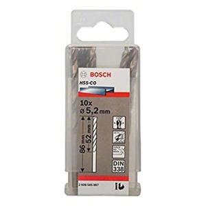 Hộp 10 mũi khoan Inox HSS-Co 5.2mm Bosch 2608585887