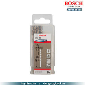 Hộp 10 mũi khoan Inox HSS-Co 5mm Bosch 2608585885