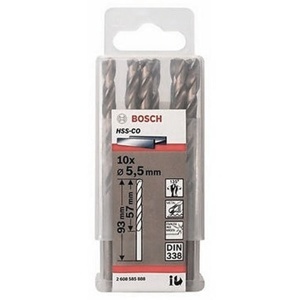 Hộp 10 mũi khoan Inox HSS-Co 5.5mm Bosch 2608585888