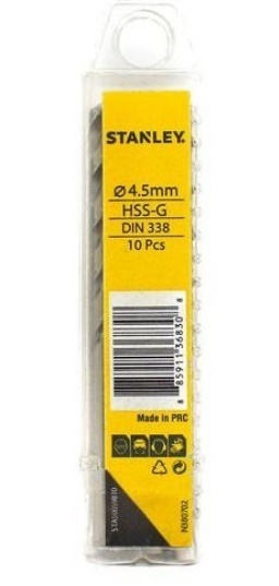 Hộp 10 mũi khoan sắt 4.5mm Stanley STA50059B10