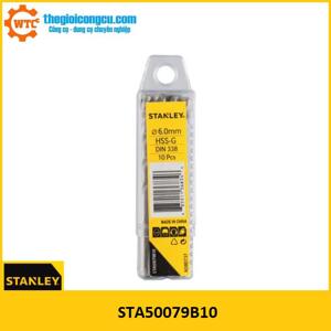 Hộp 10 mũi khoan sắt 6mm Stanley STA50079B10