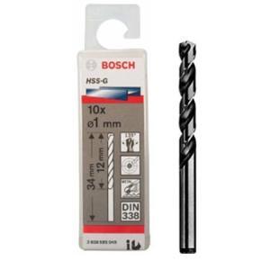 Hộp 10 mũi khoan sắt HSS-G 3.3mm Bosch 2608595057