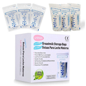 Hộp 10 túi trữ sữa mẹ 210ml Unimom Compact Hàn Quốc