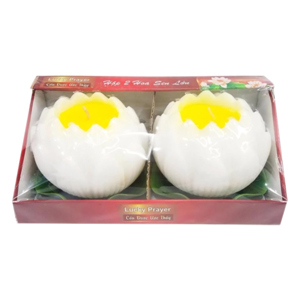 Hộp 2 nến thơm hoa sen lớn Quang Minh Candle FTM-NQM2547