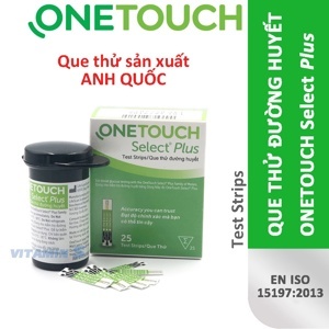 Hộp 25 Que thử đường huyết One Touch Select Plus Simple