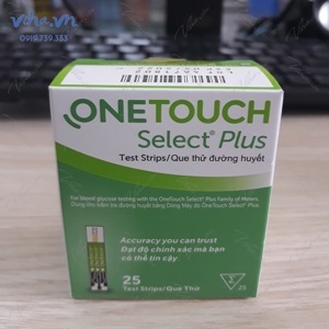 Hộp 25 Que thử đường huyết One Touch Select Plus Simple