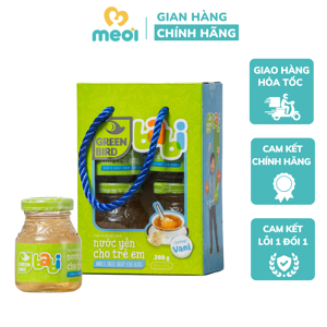 Hộp 4 hũ nước yến sào chưng đường phèn Green Bird 72g