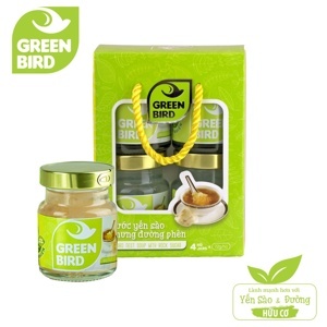 Hộp 4 hũ nước yến sào chưng đường phèn Green Bird 72g