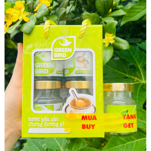 Hộp 4 hũ nước yến sào chưng đường phèn Green Bird 72g