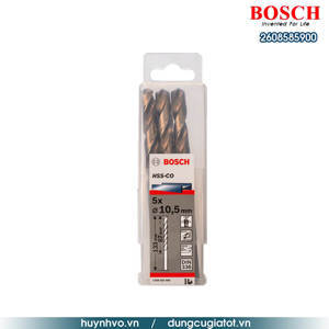 Hộp 5 mũi khoan Inox HSS-Co 10.5mm Bosch 2608585900