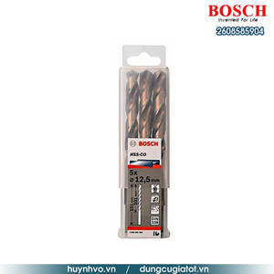 Hộp 5 mũi khoan Inox HSS-Co 12.5mm BOSCH 2608585904