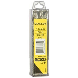 Hộp 5 mũi khoan sắt 12mm Stanley STA50154B05