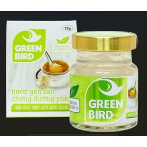 Hộp 6 hũ nước yến sào chưng đường phèn Green Bird 72g