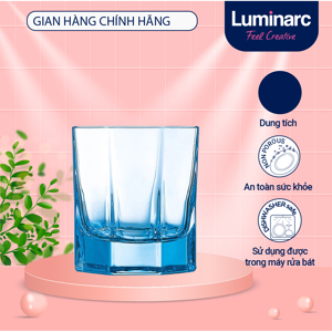 Hộp 6 ly thủy tinh thấp Octime Ice Blue Luminarc J4389