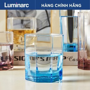 Hộp 6 ly thủy tinh thấp Octime Ice Blue Luminarc J4389