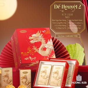 Hộp bánh trung thu Bibica Đế Nguyệt 8 bánh + 1 hộp trà