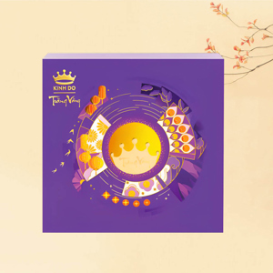 Hộp bánh trung thu Kinh đô Trăng vàng Hồng Ngọc An Nhiên Tím 4 bánh