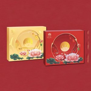 Hộp bánh trung thu Kinh đô Trăng vàng Hồng Ngọc An Thịnh Đỏ 4 bánh