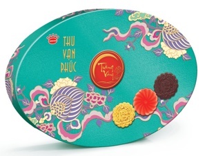 Hộp bánh trung thu Kinh đô Trăng Vàng Pha Lê Vạn Phúc Xanh 8 bánh