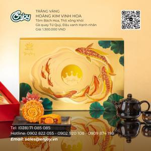Hộp bánh trung thu Trăng Vàng Hoàng Kim Vinh Hoa (Vàng)