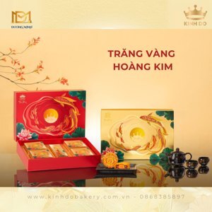 Hộp bánh trung thu Trăng Vàng Hoàng Kim Vinh Hoa (Vàng)