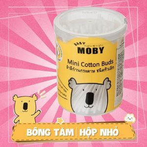 Hộp bông tăm Baby Moby cỡ nhỏ 150 cái/hộp