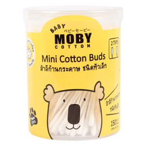 Hộp bông tăm Baby Moby cỡ nhỏ 150 cái/hộp