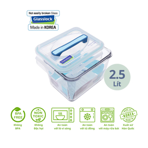 Hộp Chữ Nhật GLASSLOCK MHRB-250 2500ml