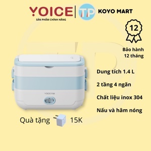 Hộp cơm điện 2 tầng 3 khay inox Yoice Y-FH5A