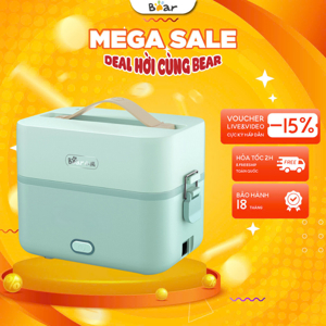 Hộp cơm điện Bear DFH-B12E1 - 2 tầng 3 ngăn