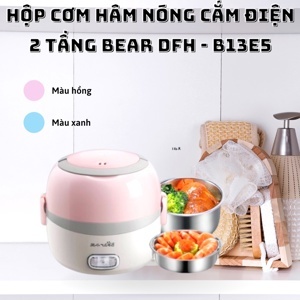 Hộp cơm điện Bear DFH-B13E5 - 2 khay inox