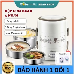 Hộp cơm hâm nóng cao cấp 3 tầng cắm điện Bear DFH-S2358