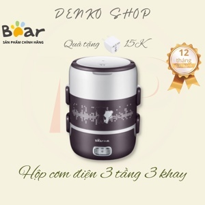 Hộp cơm hâm nóng tự động Bear DFH-S2123 - 3 ngăn