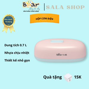 Hộp cơm sạc pin tích điện tự hâm, giữ ấm Bear DFH-P07A1