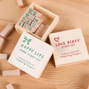 Hộp con dấu Happy Life - 25pcs