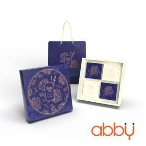 Hộp đựng bánh trung thu 4 bánh 250g Mẫu Đơn