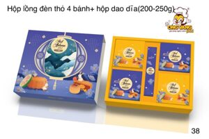 Hộp đựng bánh trung thu 4 bánh 250g Lồng đèn