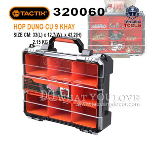 Hộp đựng dụng cụ Tactix 320060 9 khay chịu lực