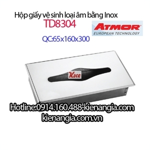 Hộp đựng giấy inox (âm) Atmor TD-8304