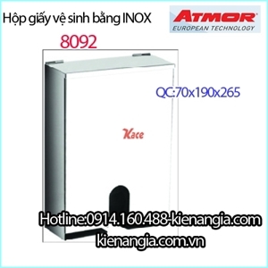 HỘP ĐỰNG GIẤY INOX ATMOR 8092