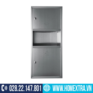 Hộp đựng giấy vệ sinh inox treo tường đa năng 2 trong 1 Atmor TD-8333S