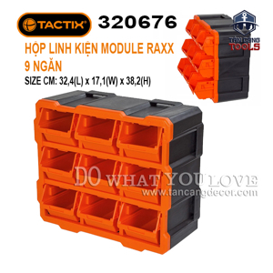 Hộp đựng linh kiện Tactix 320676 37.8 x 18 x 32