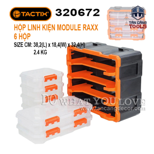 Hộp đựng linh kiện Tactix 320672 37.8 x 18 x 32