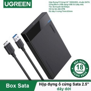 Hộp đựng ổ cứng 2,5 inch USB 3.0 chính hãng Ugreen 30848