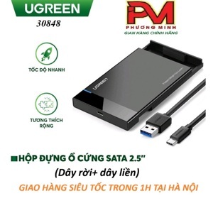 Hộp đựng ổ cứng 2,5 inch USB 3.0 chính hãng Ugreen 30848
