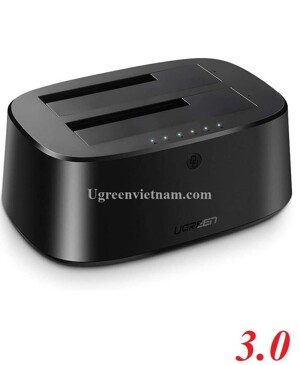 Hộp đựng ổ cứng Docking 2.5/3.5inch Sata/USB 3.0 hỗ trợ 16TB Ugreen 50854