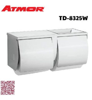 Hộp giấy vệ sinh inox 304 Atmor TD-8325W