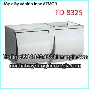 Hộp giấy vệ sinh inox 304 Atmor TD-8325W