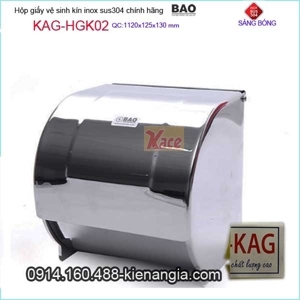 Hộp giấy vệ sinh inox 304 cao cấp BAO HGK02 12 x 12,5 x 13 cm